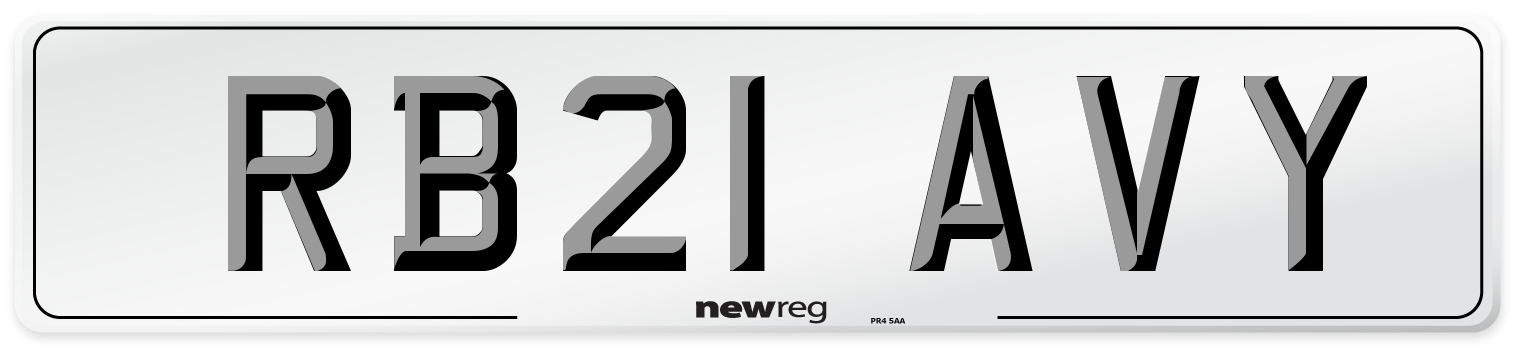 RB21 AVY Number Plate from New Reg